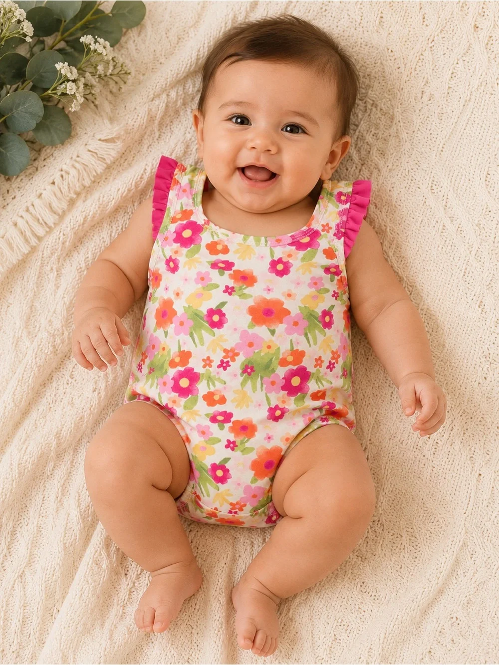 Gymboree Floral One-Piece Swimsuit - Baby Girl 3-6 Months